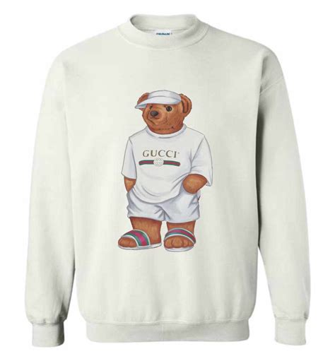 gucci bear sweater blue|Women's Gucci Designer Sweatshirts & Hoodies .